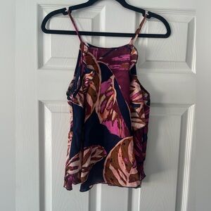 Mossimo Supply Co. Camisole - Pink and Purple Floral tropical print ruffle small